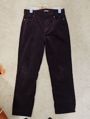 Buffalo David Bitton Women's Dark Plum Straight-Leg Corduroy Pants